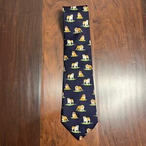 "English Bulldog" by ALYNN Neckwear tie 100% Silk
